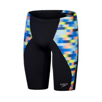 Mens Allover Digital V-Cut Jammer - Blue/Green