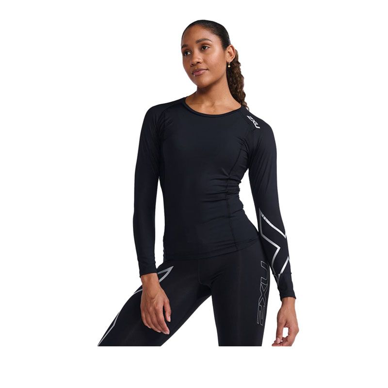 WOMENS CORE COMPRESSION LONG SLEEVES - BLACK