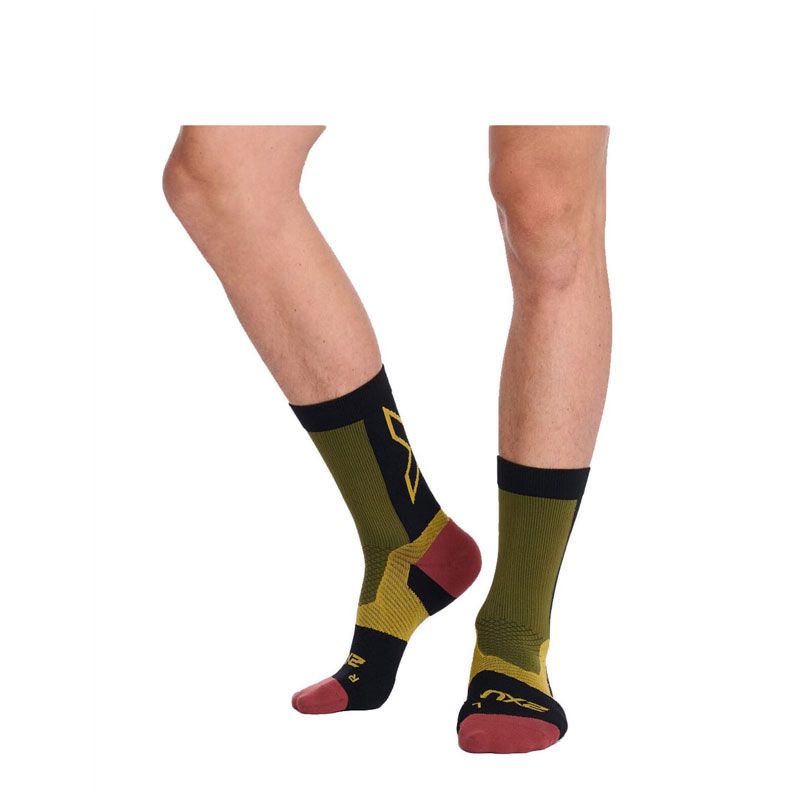2XU Unisex Vectr Light Cushion Crew Socks - Black