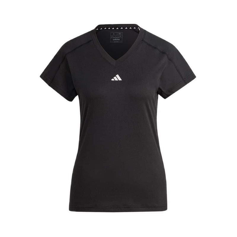 AEROREADY Train Essentials Minimal Branding Women's V-Neck T-Shirt - Black