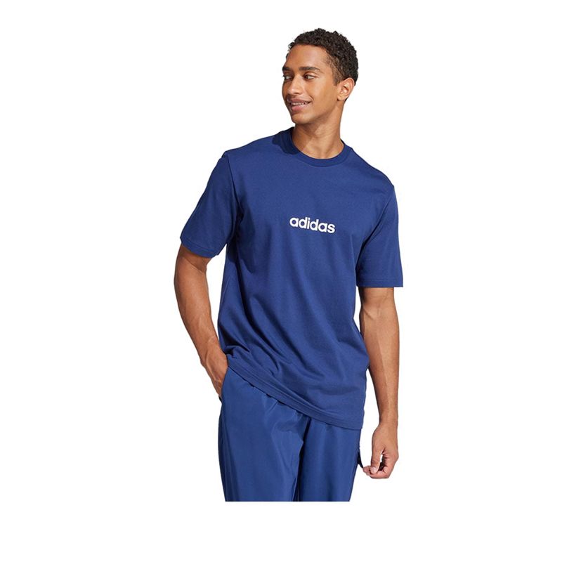 Essentials Linear Single Jersey Men's Tee - Dark Blue