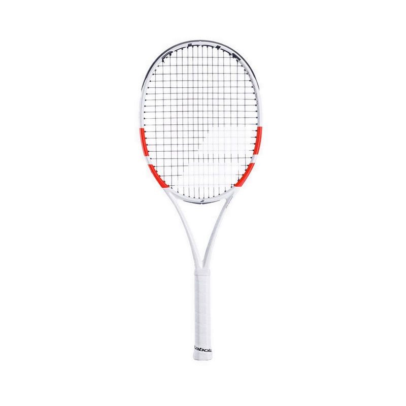 Pure Strike 100 Unstrung Tennis Racket - White/Orange