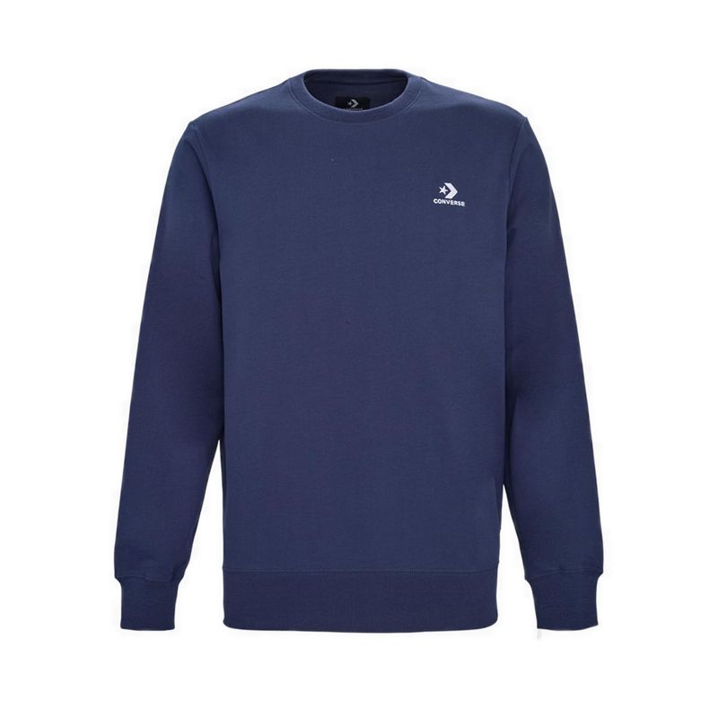 Standard Fit Left Chest Star Chev Emb Crew Men's Jacket - Navy