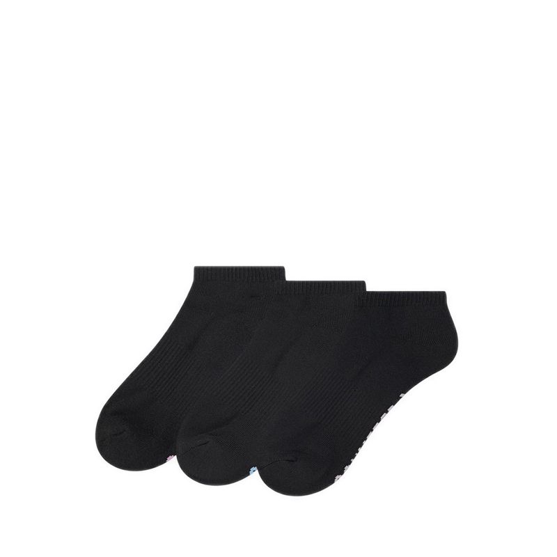 3 Packs Foundational Women's Low Socks - Black