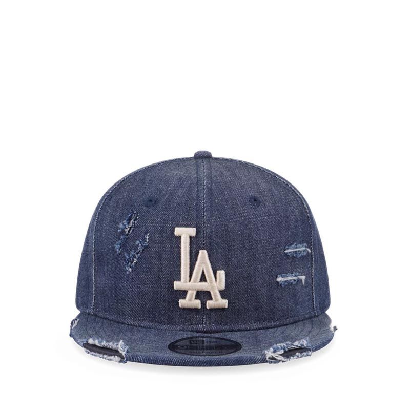9FIFTY Destroyed Los Angeles Dodgers BK Men's Caps - Indigo Denim