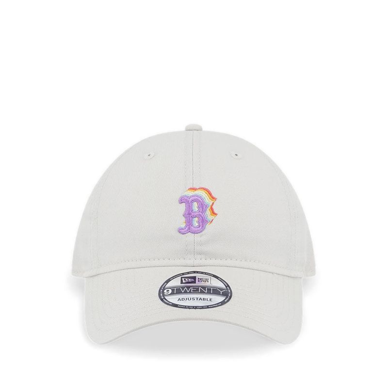 9TWENTY Light Rainbow Boston Red Sox Men's Caps - Ivory