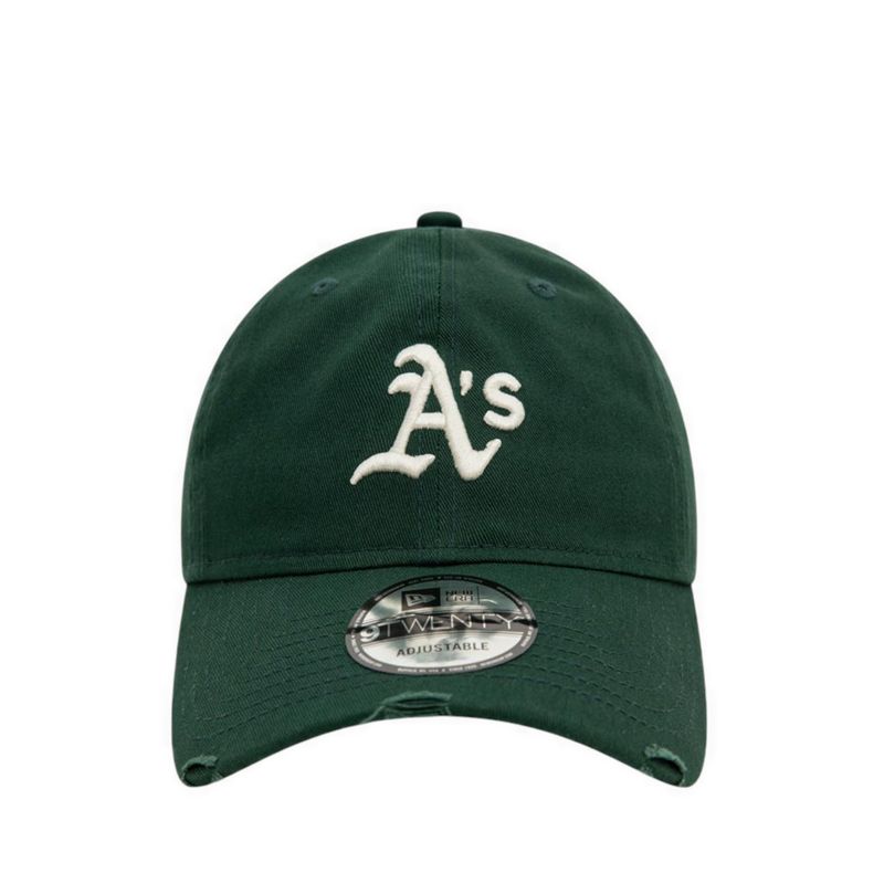 9TWENTY Distressed Oakland Athletics Men's Caps - Dark Green
