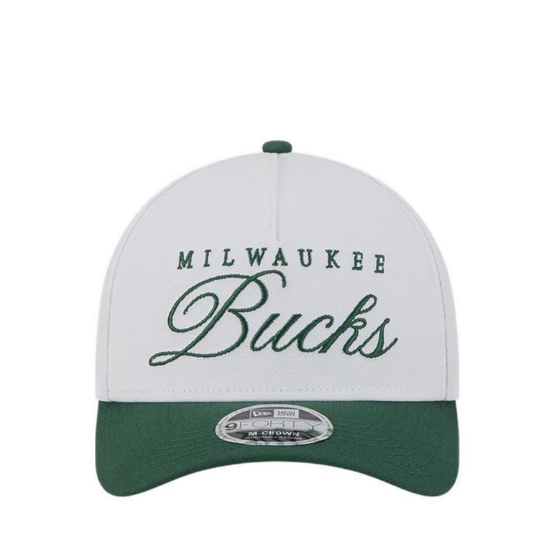 9FORTY M-Crown NBA25 Draft A-Frame Milwaukee bucks Men's Caps - White