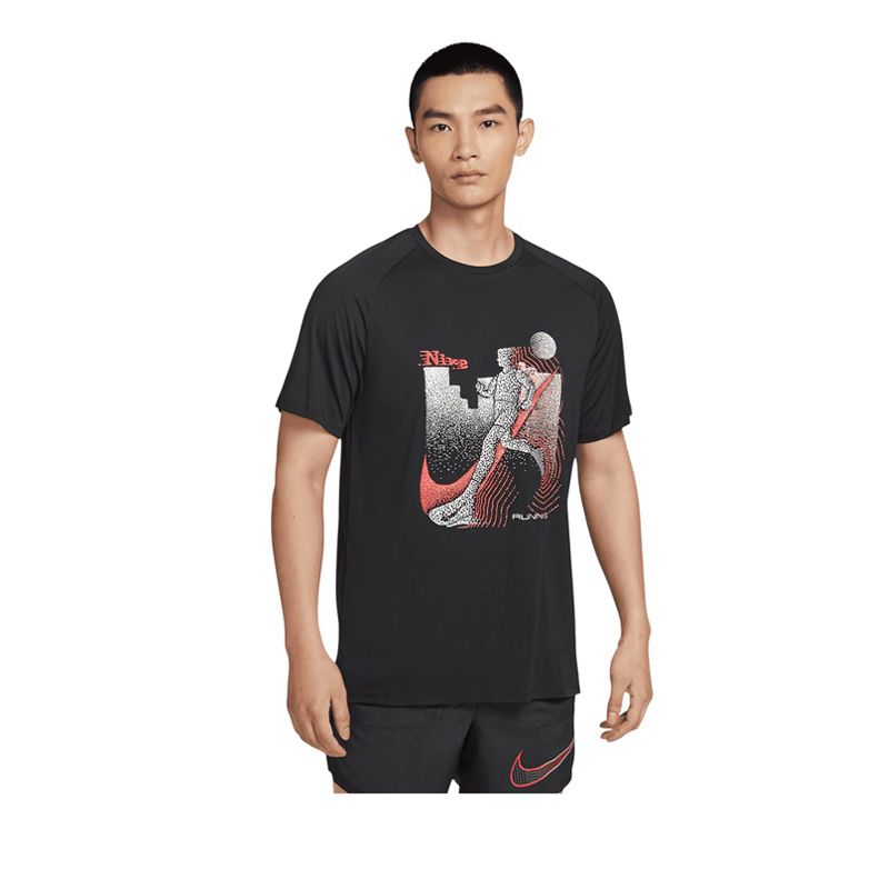 Stride Men's Dri-FIT ADV Short-Sleeve Running Top - Black