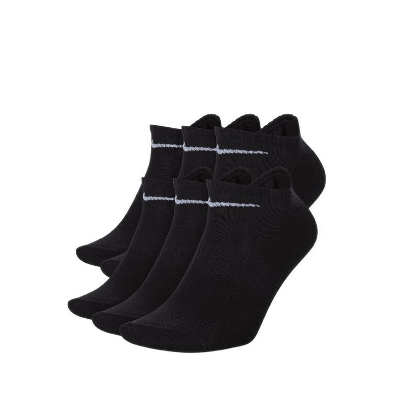 Everyday Lightweight Training No-Show Socks (6 Pairs) - Black