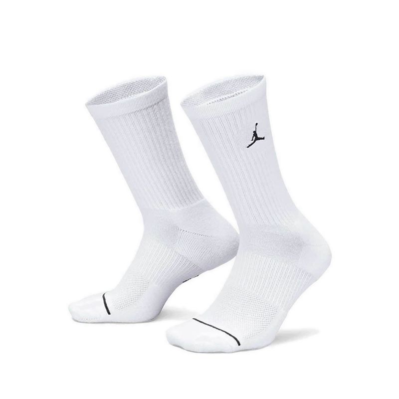 Jordan Everyday Cush Poly 3 Pairs 144 Unisex Crew Socks - White