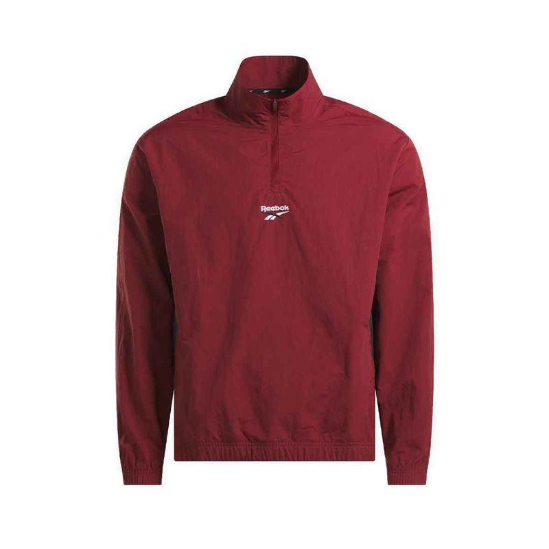 Identity Cross Check Woven Men's Jacket - Rich Maroon