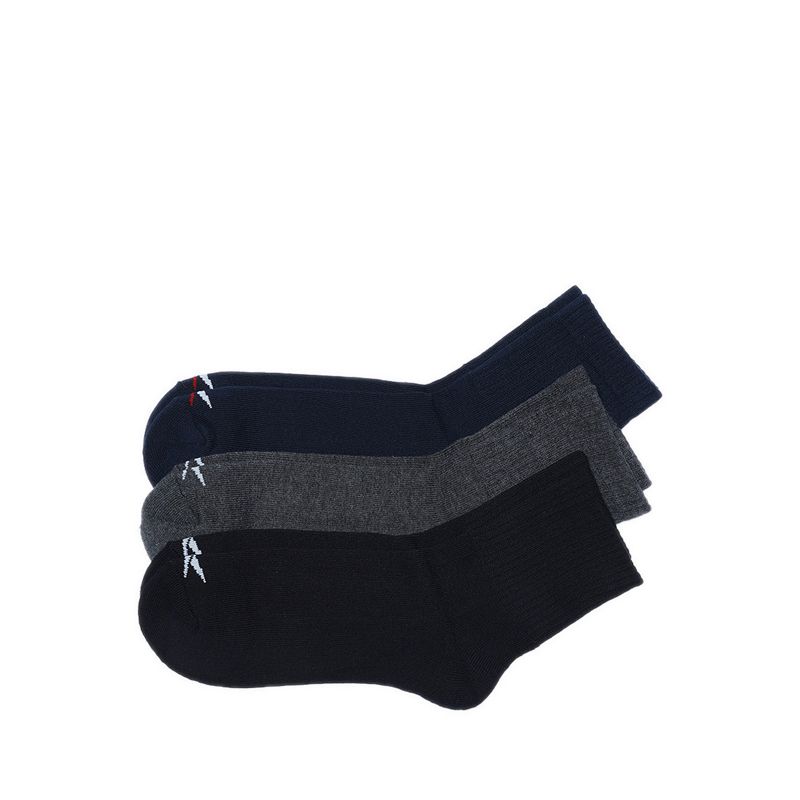 3P Quarter Men's Socks - Grey Melange/Navy/Black